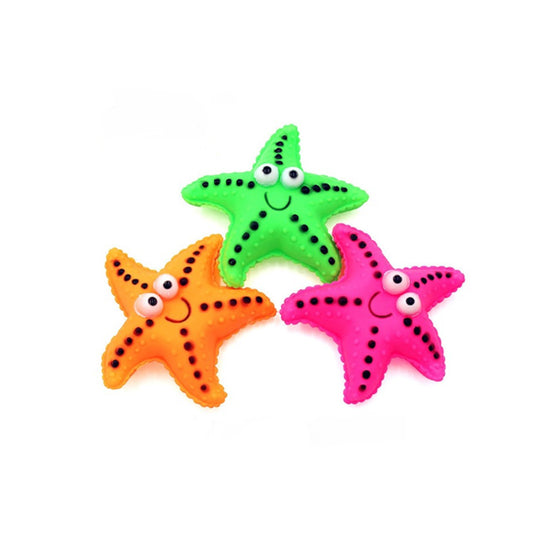 12 cm Pet Dog Toy Squeaky Ocean Starfish - Random Colour