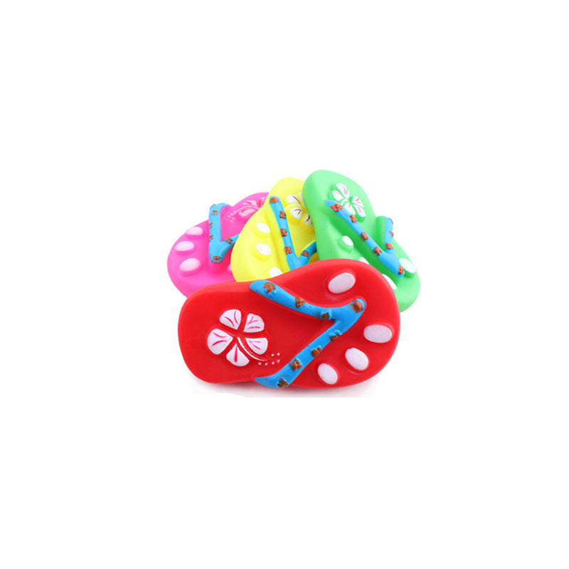 12 cm Pet Dog Toy Squeaky Slipper Flipflop - Random Colour