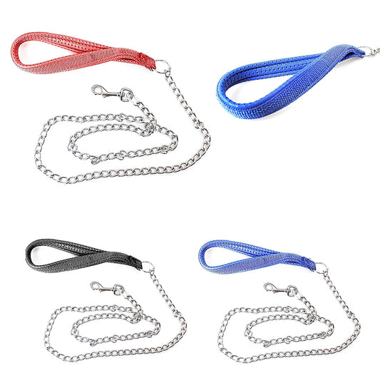 97 cm Heavy Duty Metal Dog Strap Chain Lead - Random Colour