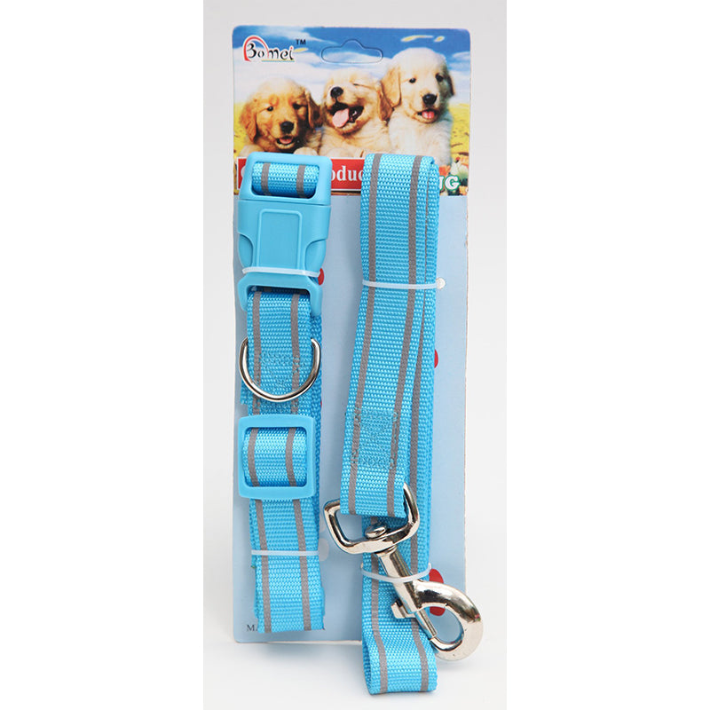 Pet Dog Lead Leash and Collar - Random Colour