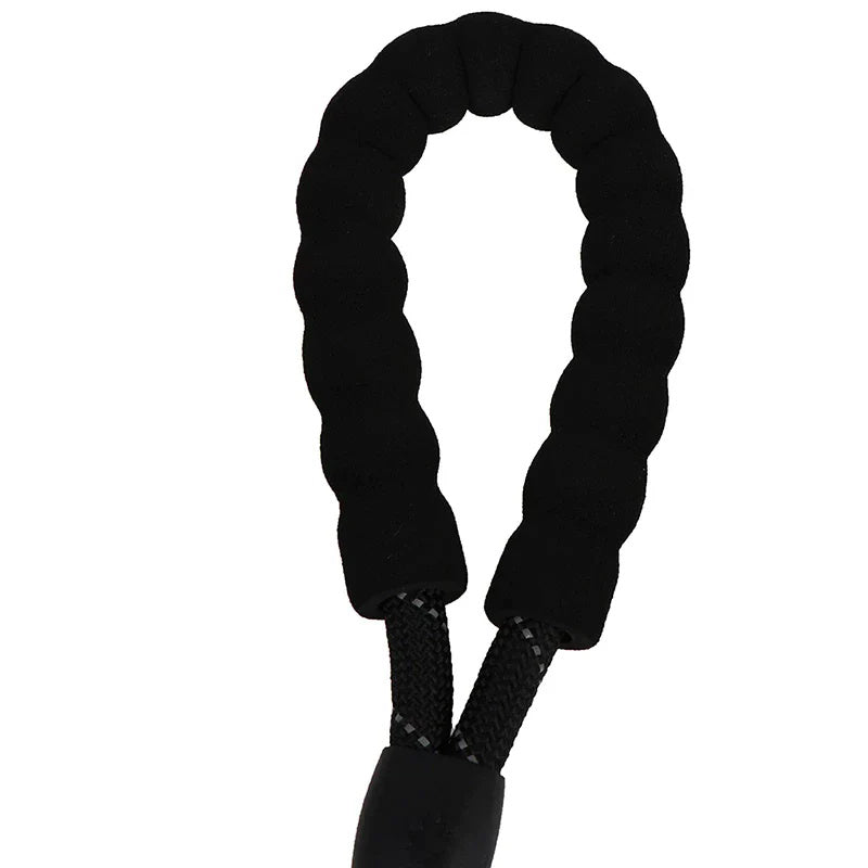 Dog Leash Rope with Foam Grip Steel Spring Buckle Clip - Random Colour