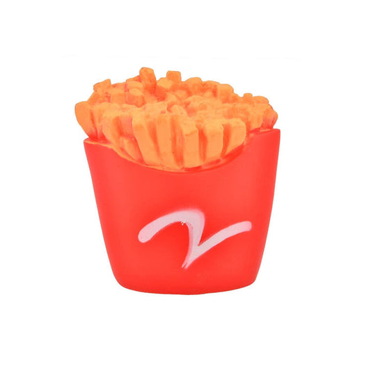 Pet Dog Toy Squeaky Silicone Potato French Fries Chips