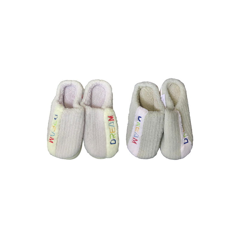 Indoor Fuzzy House Slippers with Dream Design Assorted Sizes - Random Colour