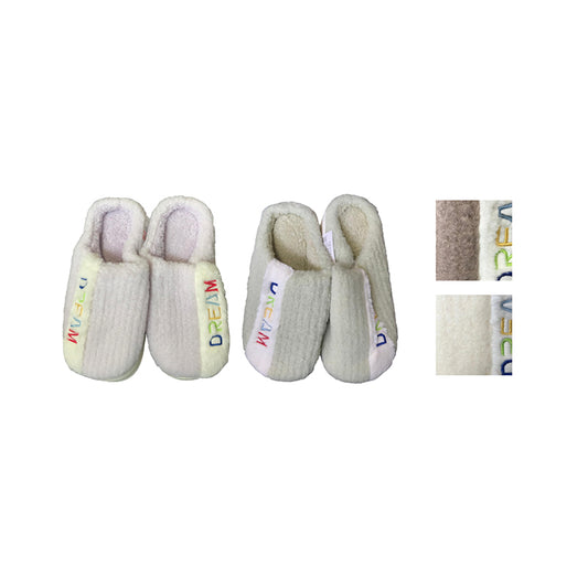 Indoor Fuzzy House Slippers with Dream Design Assorted Sizes - Random Colour