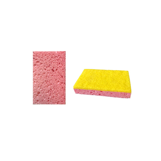 Wood Pulp Cotton Kitchen Cleaning Dish Scrubbing Sponge 11 x 7 x 1.9 cm Pack of 2