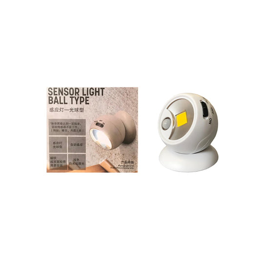 Plastic Motion Sensor Night Light Round Ball Night Light 7.2 x 6.5 x 7.2 cm