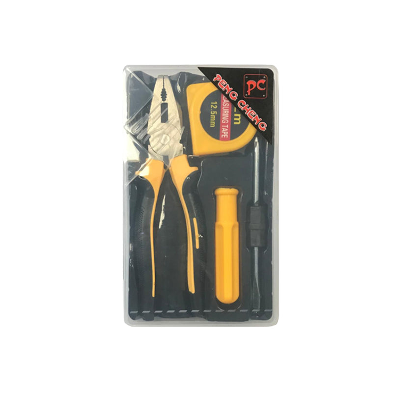 DIY Boxed Tools Kit Set of 3 Pliers Screwdriver Measuring Tape