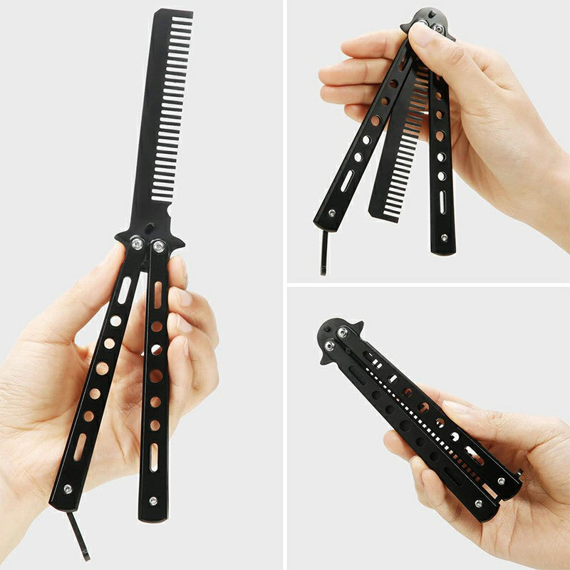 Metal Butterfly Balisong Toy Trainer Training Dull Tool Practice New - UK