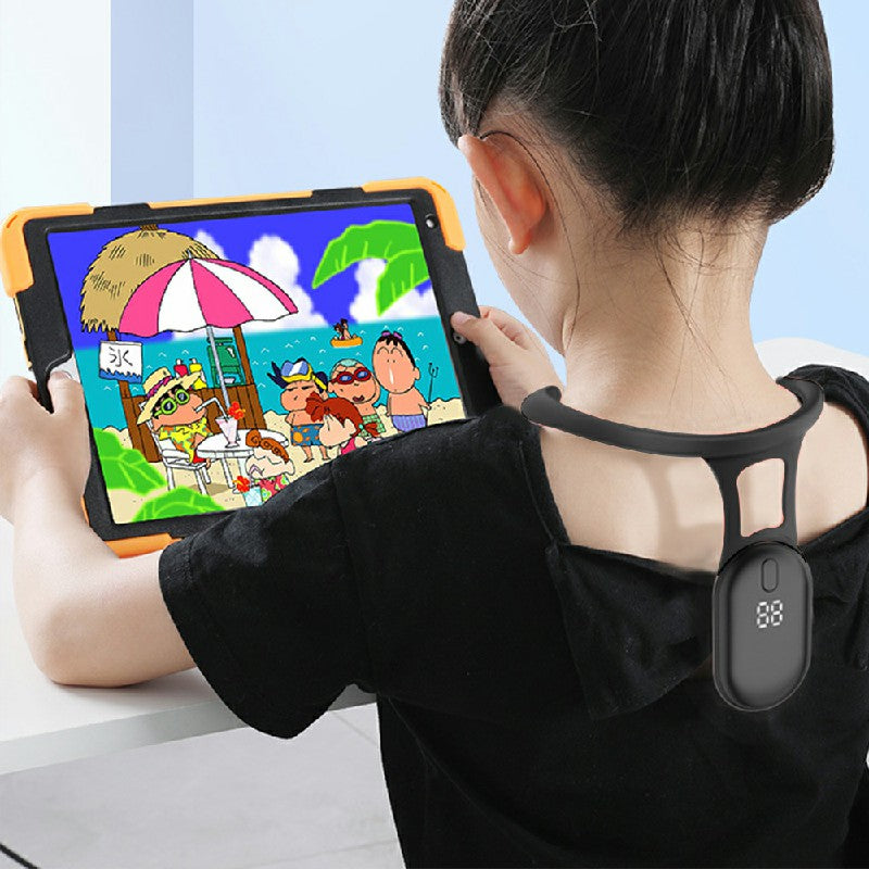 Hunchback Vibration Reminder Hanging Neck LCD Display Sitting Posture Reminder for Children Back Correction