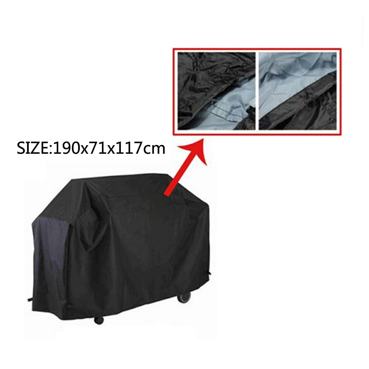 BBQ Cover Barbecue Cover Grill Cover Protector Waterproof 190x71x117cm