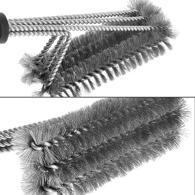 Layer Stainless Steel Heavy Duty Barbeque Grill Brush Bristles Cleaner