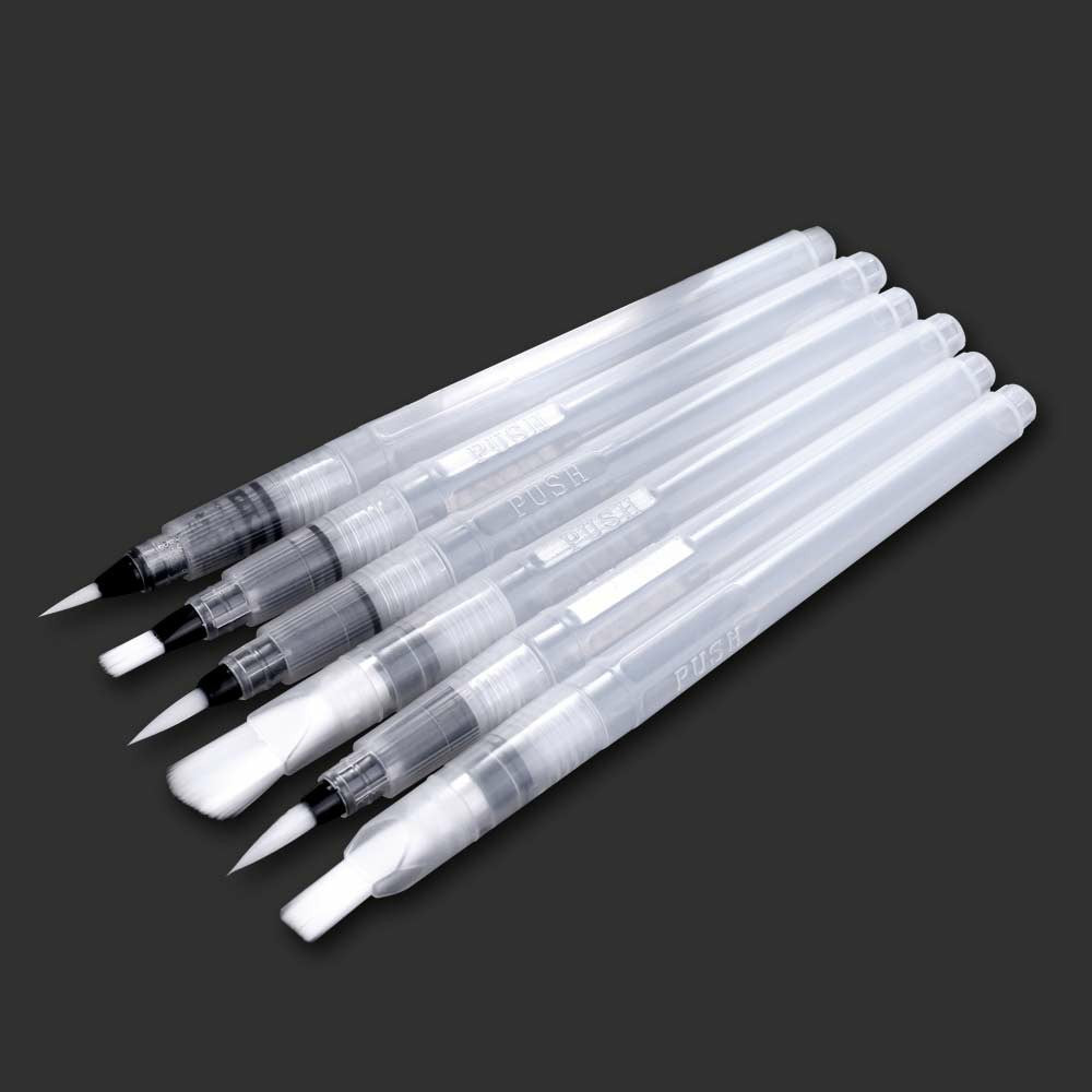 6pcs/Set Water Pen Brush Pen Watercolor Color Supplies Painting Art No Ink