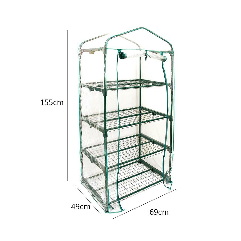 4 Tier Mini Greenhouse Walk In Grow Bag Replacement PVC Cover Casing (Cover only)