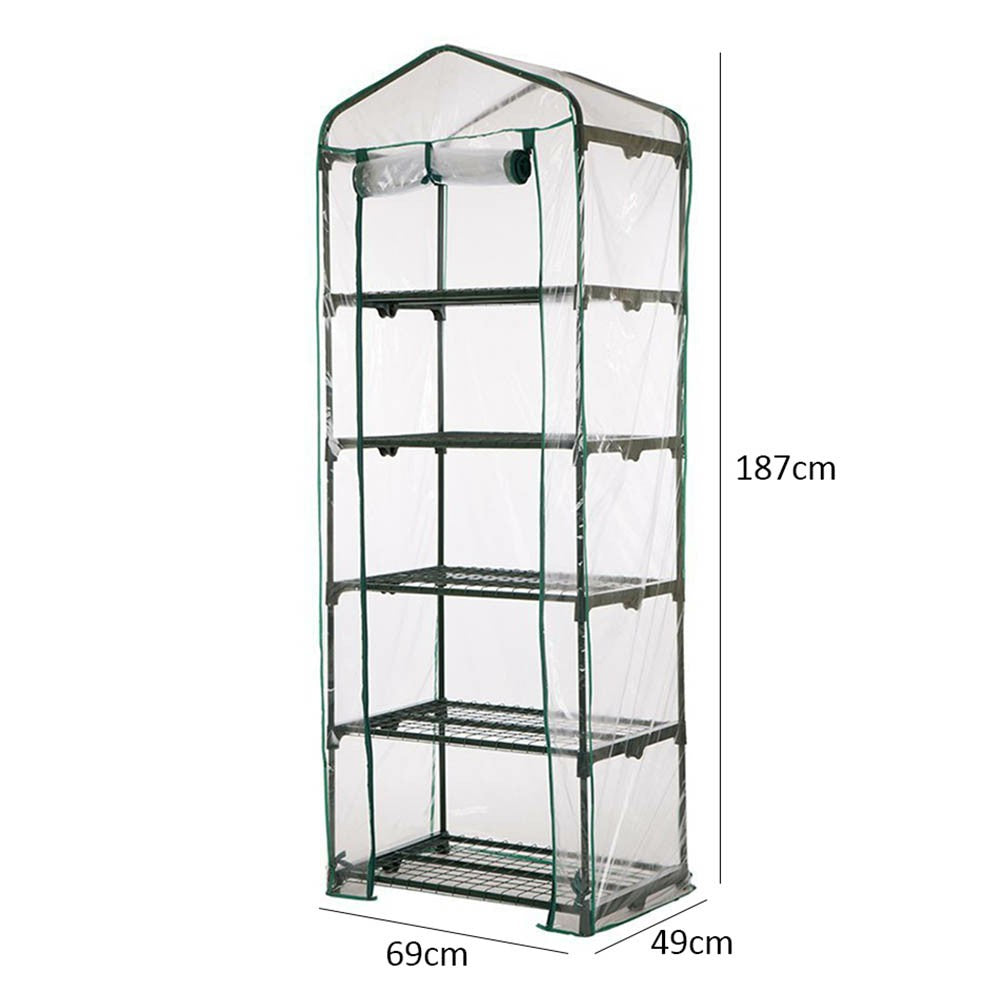 5 Tier Mini Greenhouse Walk In Grow Bag Replacement PVC Cover Casing (Cover only)