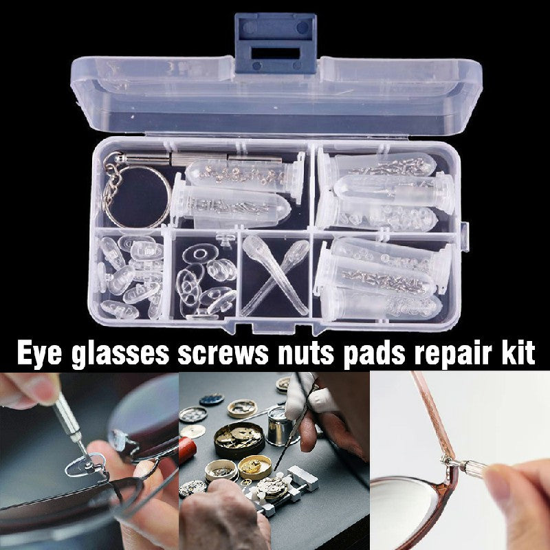 Glasses Repair Kit Spectacles Screws Nose Pads Optical Repair Kit Top Quality UK