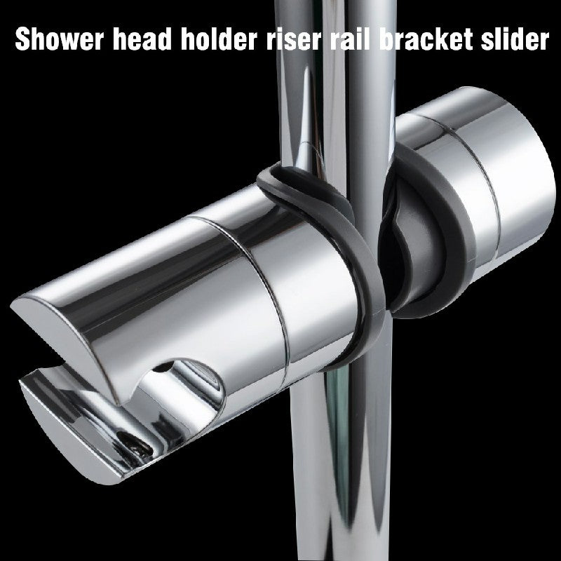 Adjustable Chrome Bathroom Shower Head Holder Riser Rail Bracket Slider Bar