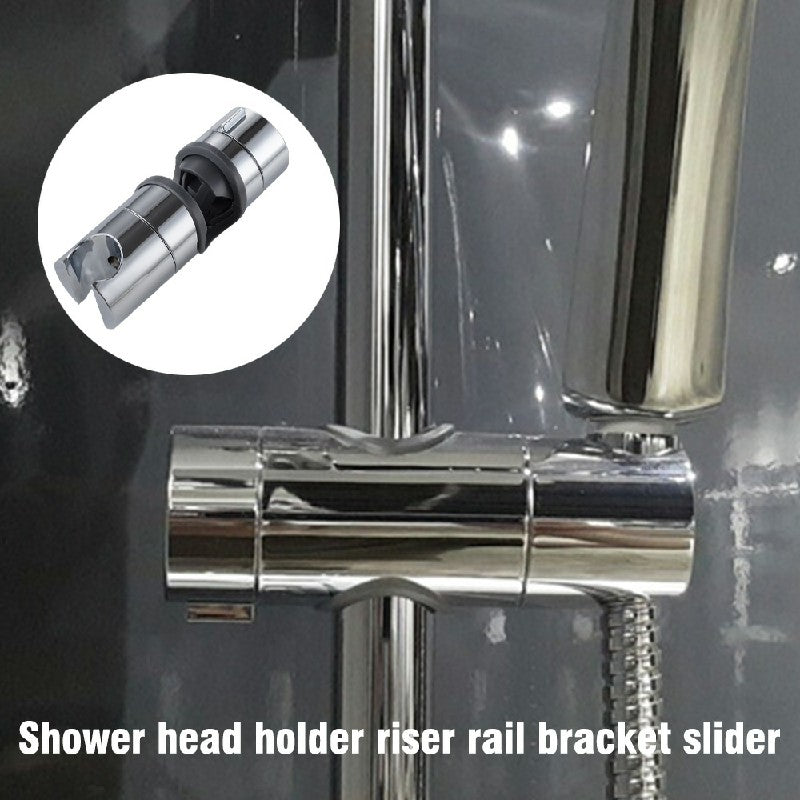 Adjustable Chrome Bathroom Shower Head Holder Riser Rail Bracket Slider Bar