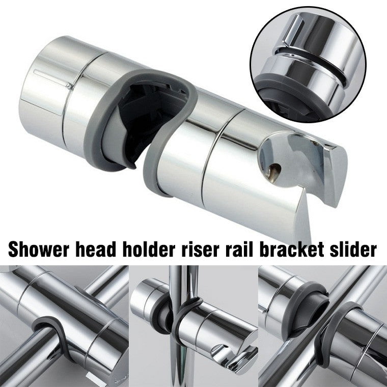 Adjustable Chrome Bathroom Shower Head Holder Riser Rail Bracket Slider Bar