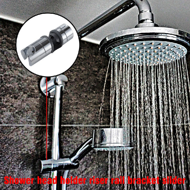 Adjustable Chrome Bathroom Shower Head Holder Riser Rail Bracket Slider Bar