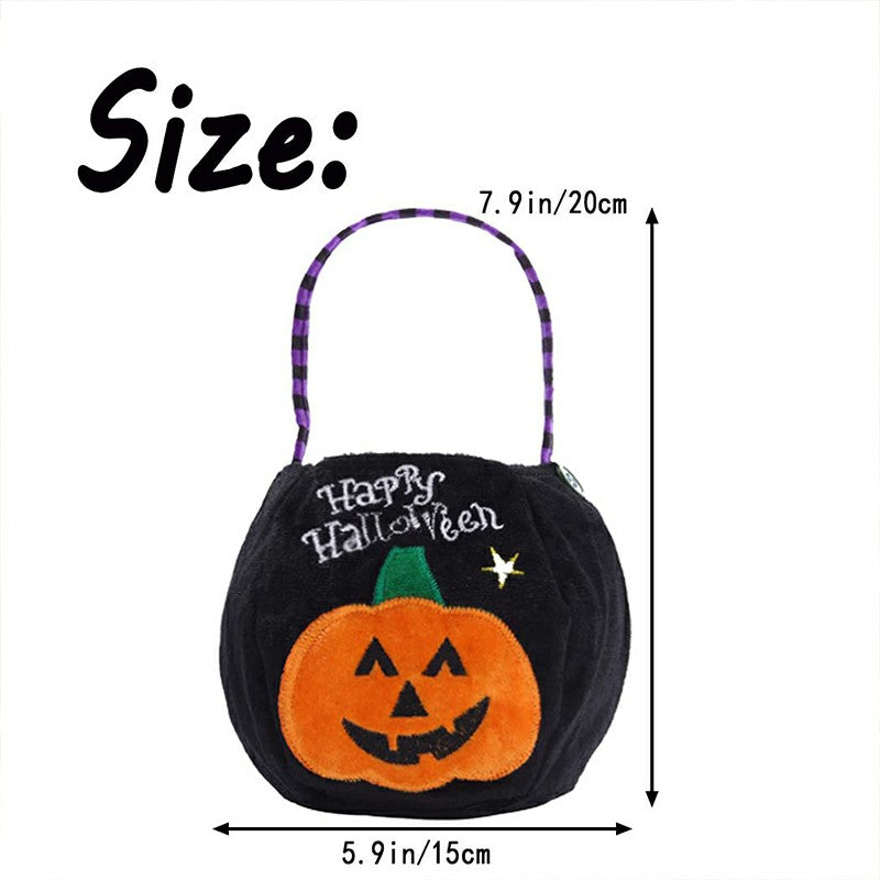 Halloween Trick or Treat Bags Non-Woven Candy Bag - Black Pumpkin