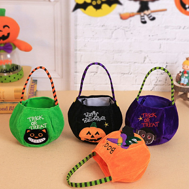 Halloween Trick or Treat Bags Non-Woven Candy Bag - Orange