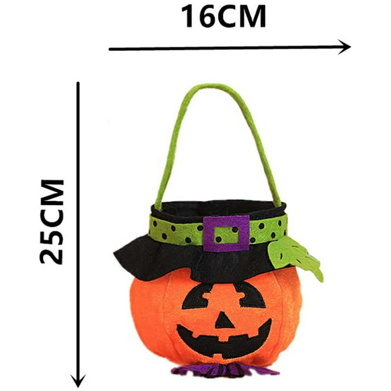 Pumpkin Candy Bags with Smile Tote Bags Sweet or Treat Bags, Suitable for Halloween Use of Children