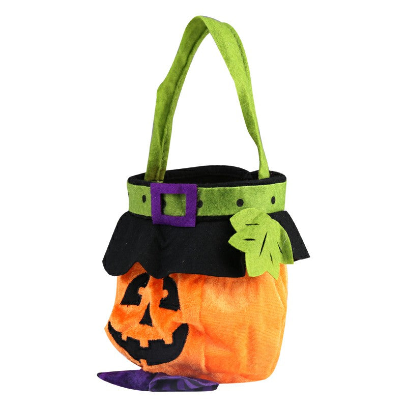 Pumpkin Candy Bags with Smile Tote Bags Sweet or Treat Bags, Suitable for Halloween Use of Children