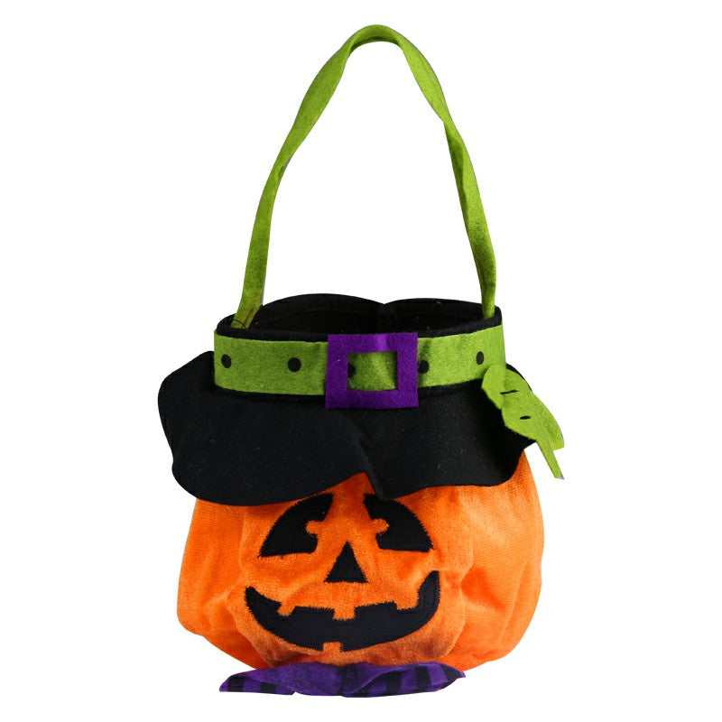 Pumpkin Candy Bags with Smile Tote Bags Sweet or Treat Bags, Suitable for Halloween Use of Children