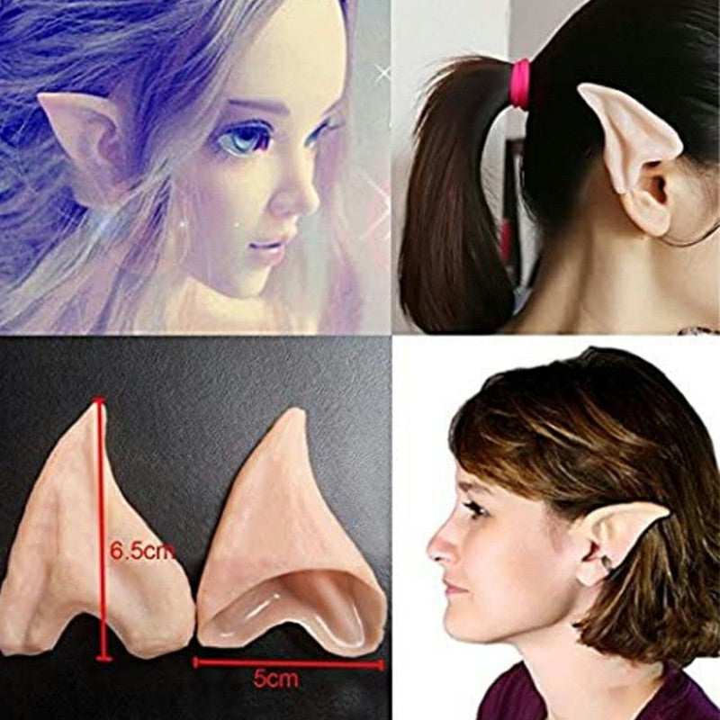 One Pair Latex Cosplay Fairy Pixie Elf Ears