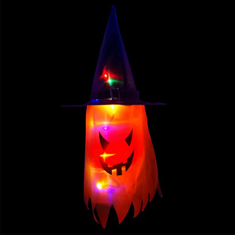 LED Light Ghost Windsock Halloween Decor Garden Decor Props Party Home Hanging - Yellow/ Hot Pink/Pink