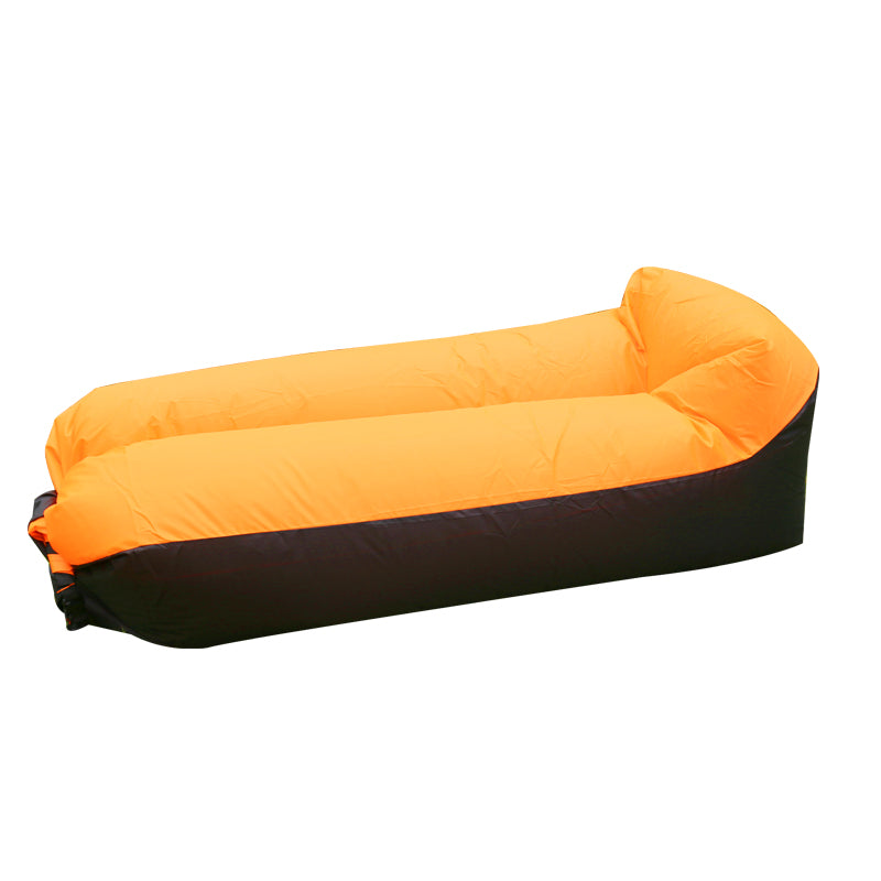 Inflatable Sofa Lounger Lazy Air Bed Sack for Camping Beach - Orange