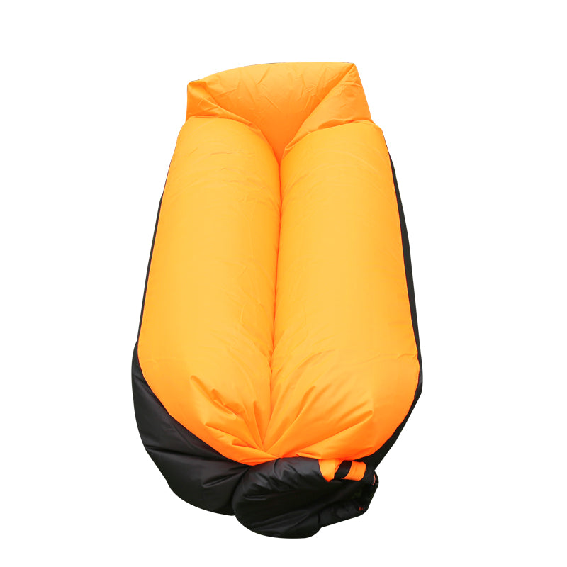 Inflatable Sofa Lounger Lazy Air Bed Sack for Camping Beach - Orange