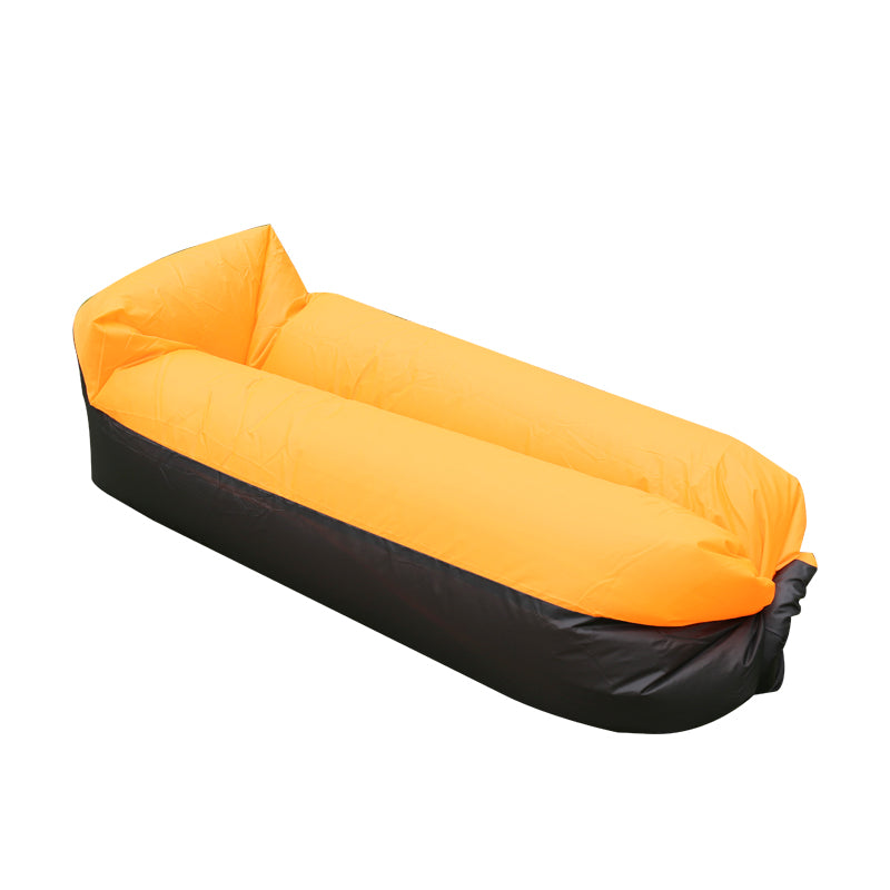 Inflatable Sofa Lounger Lazy Air Bed Sack for Camping Beach - Orange