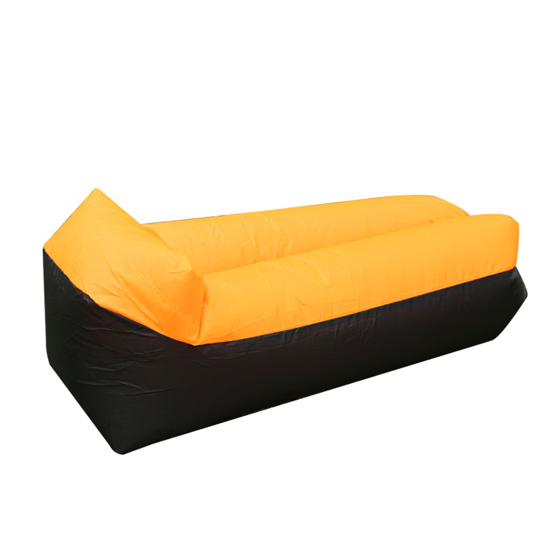 Inflatable Sofa Lounger Lazy Air Bed Sack for Camping Beach - Orange