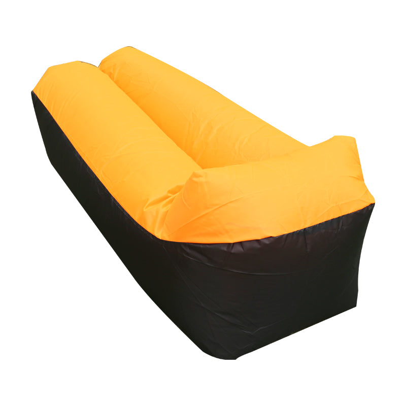 Inflatable Sofa Lounger Lazy Air Bed Sack for Camping Beach - Orange