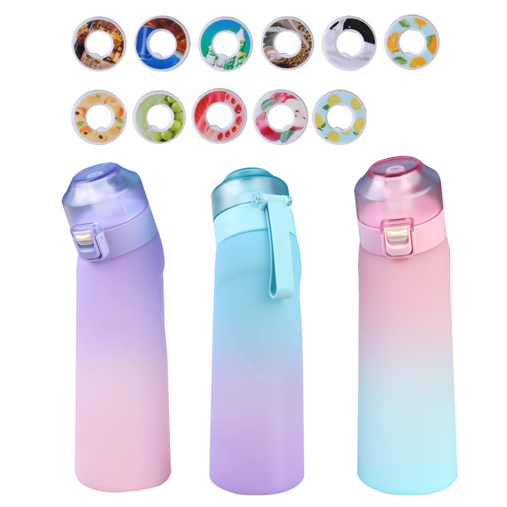 650ML Air Up Water Bottle with 1 Fruit Fragrance Bottle Flavored Taste Pods - Purple Lid