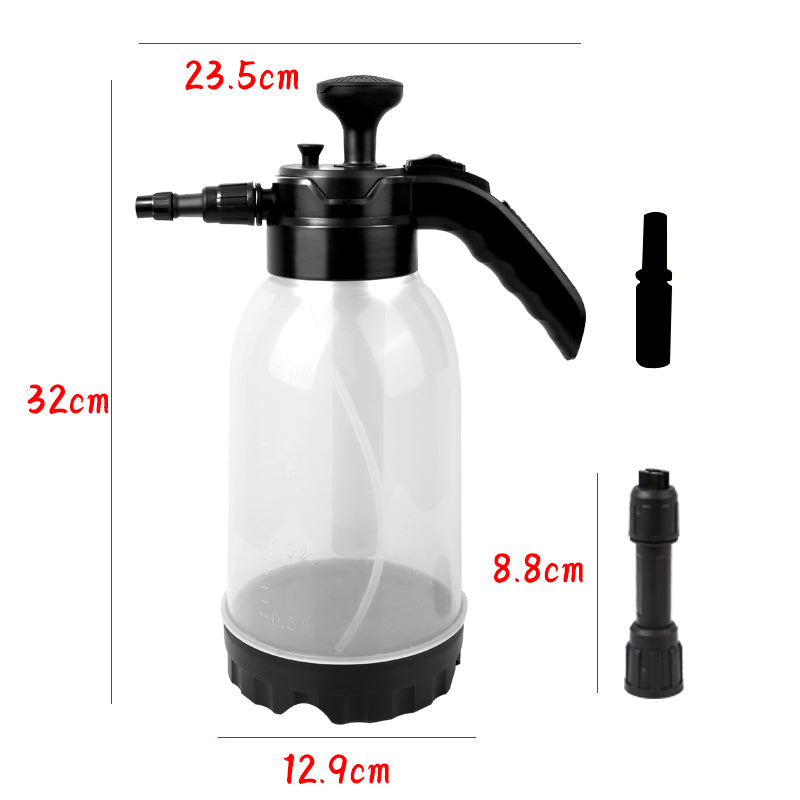 2L Foam Sprayer Bottle Hand Held Pump Wash Spray Bottle for Car Wash - White