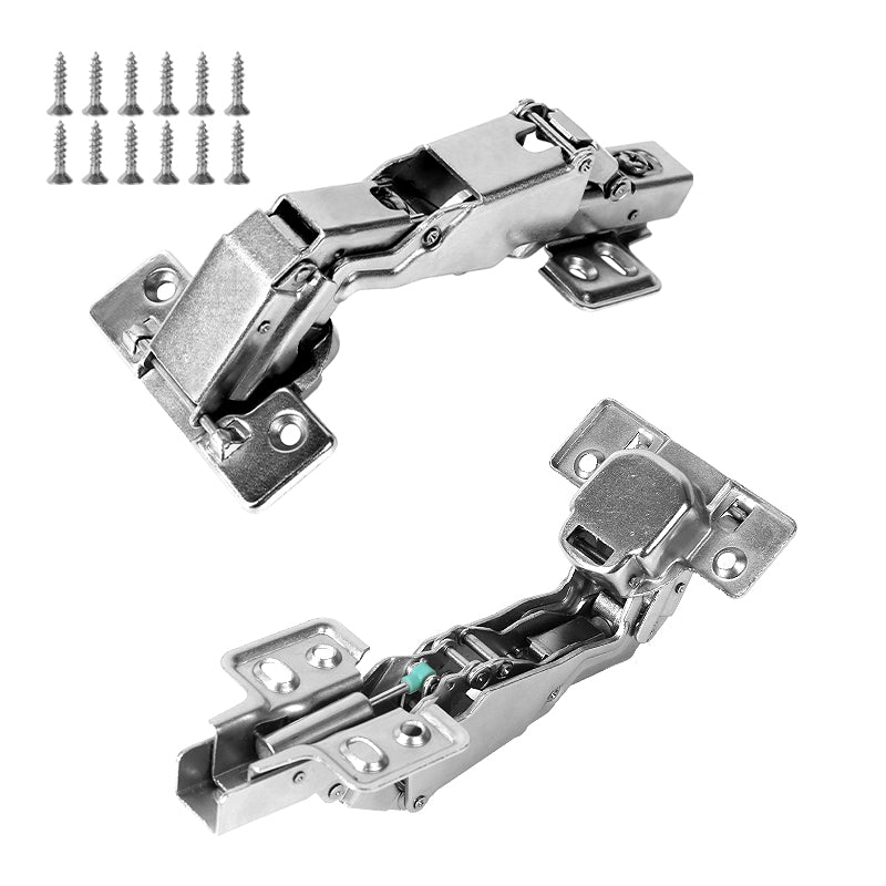 2 PCS 165 Degree Kitchen Cabinet Hinges Soft Close Cupboard Hinges with Fixing Screws