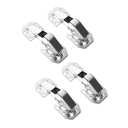 4 PCS Kitchen Cabinet Door Hinges Concealed Cupboard 90 Degree Door Hinges No Slot Required