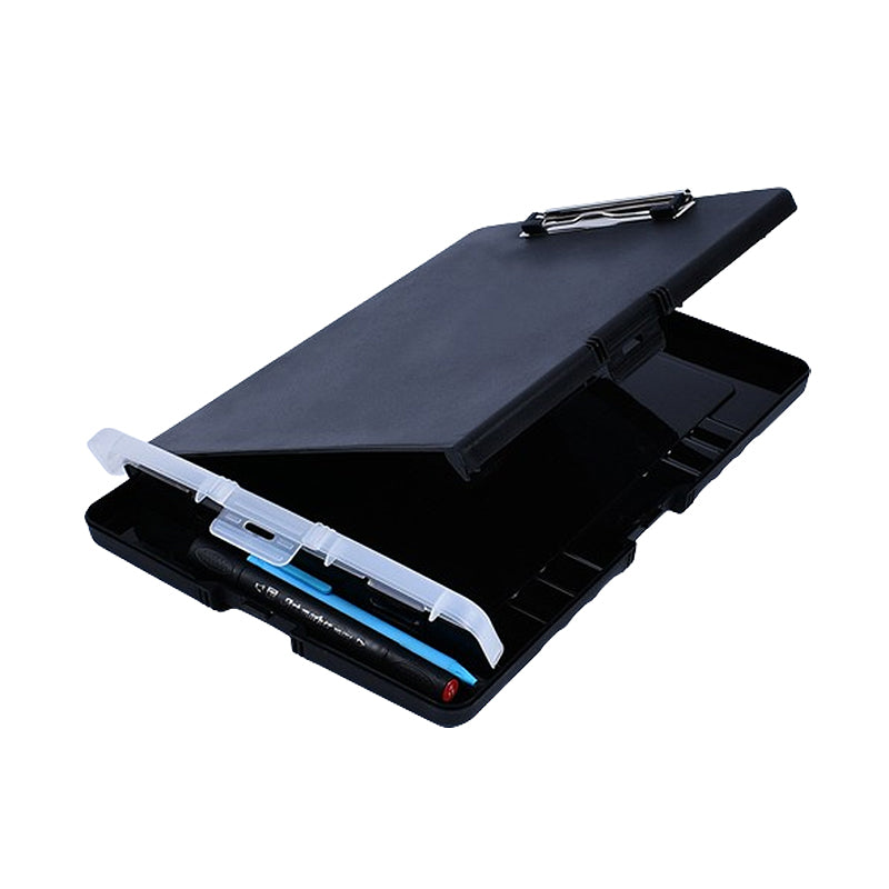 Plastic A4 Clipboard Folder with Storage and Separate Pen Holder Colour Purple Blue Black