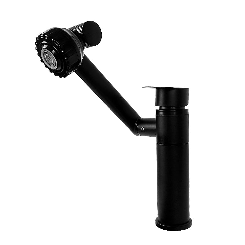 1080 Degree Basin Mixer Tap Faucet Aerator with Rotating Extender Filter - Black Silver