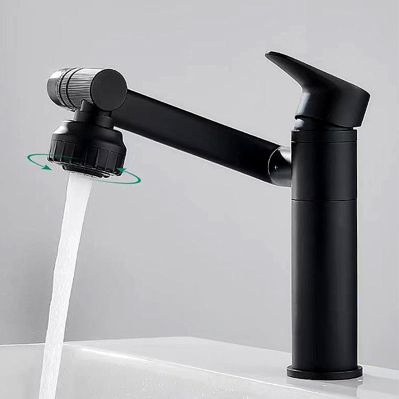 1080 Degree Basin Mixer Tap Faucet Aerator with Rotating Extender Filter - Black Silver