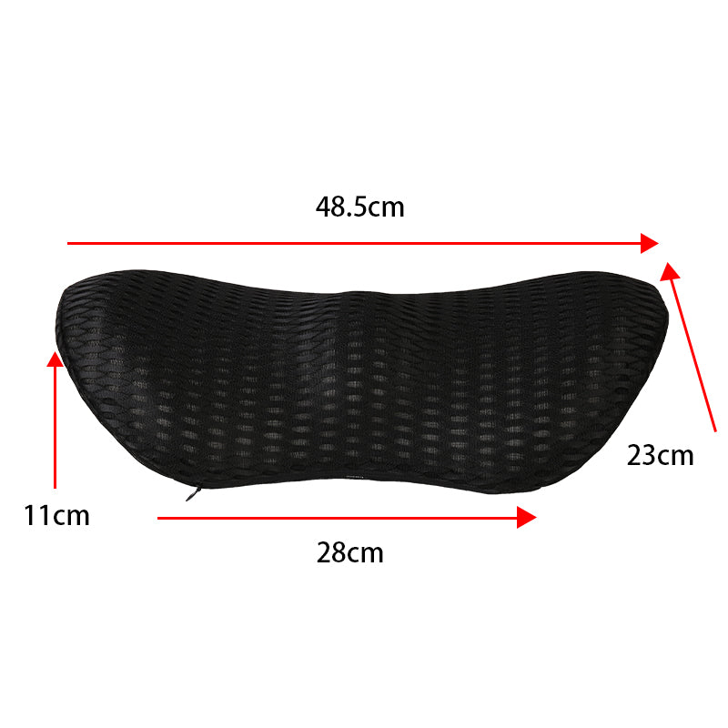 Car Lumbar Support Memory Pillow Chair Cushion for Sleep and Lower Back Relief Pain Black Grey