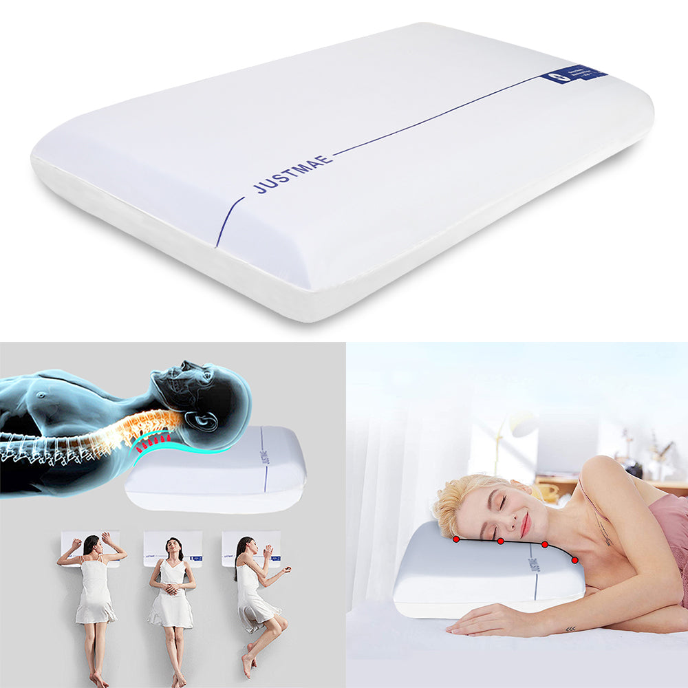 Memory Foam Pillows Deep Sleep Pillow Core Ergonomic Cervical Pillow - White