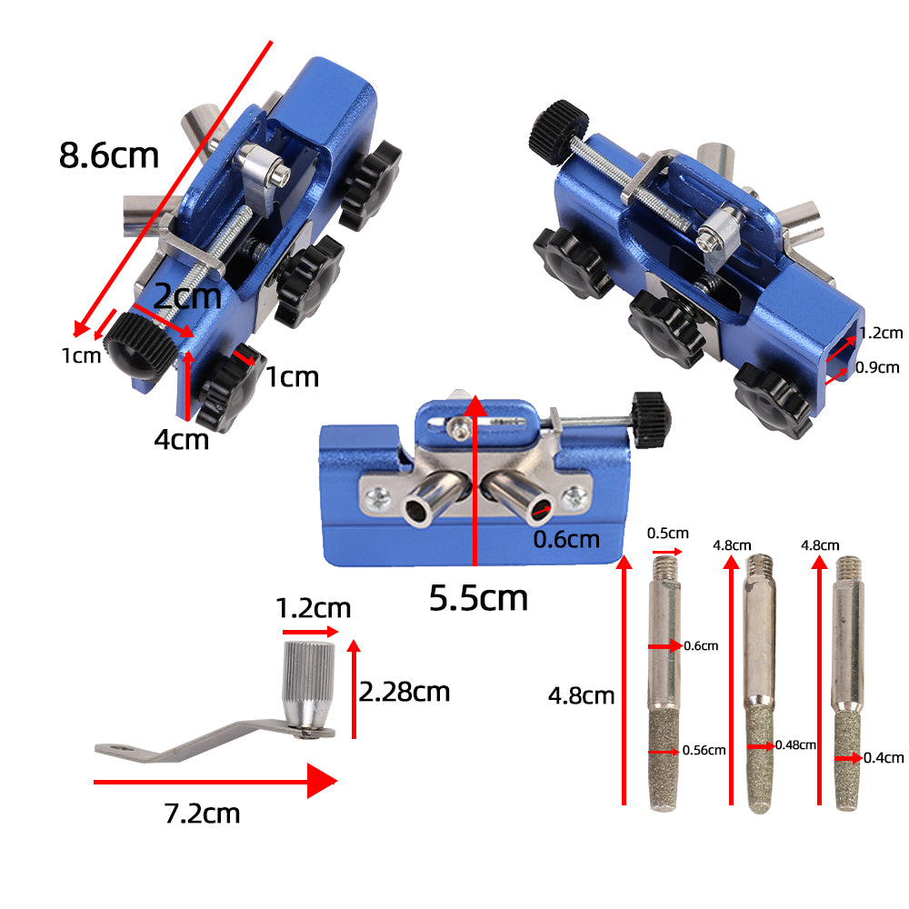 Chainsaw Sharpener Jig Hand-Cranked Sharpening Tool Portable Easy Clip Chainsaw Sharpener - Blue