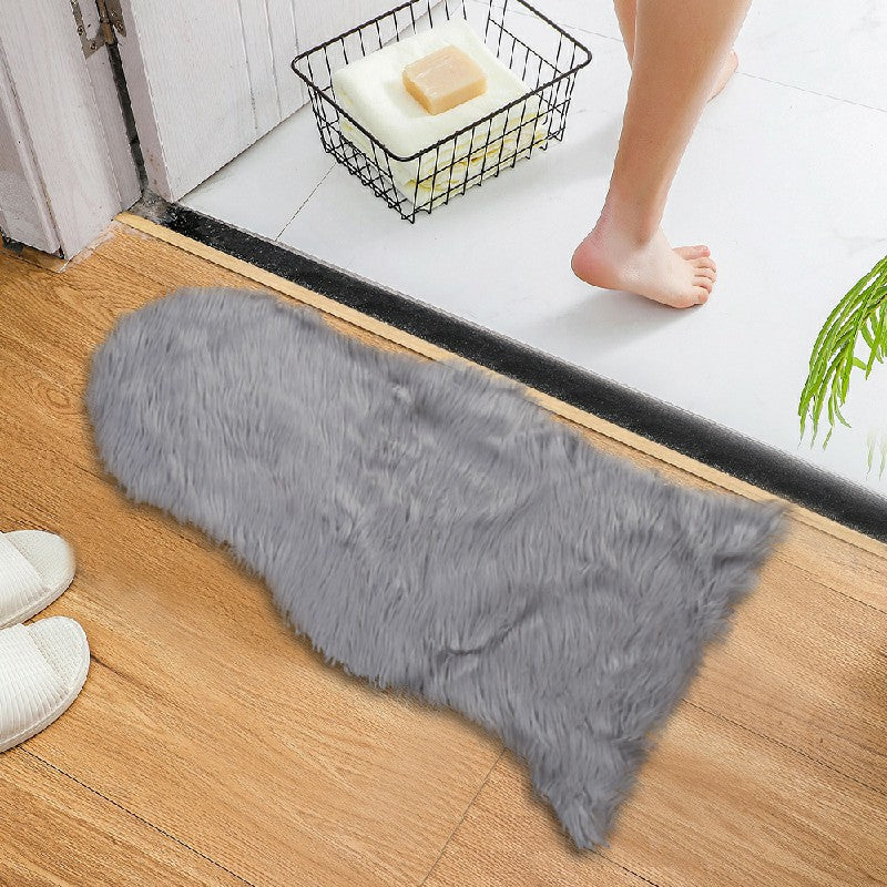 Large Faux Fur Sheepskin Rug Room Sofa Hairy Mat Fluffy Mat Shaggy Floor Carpet grey/white/white+grey