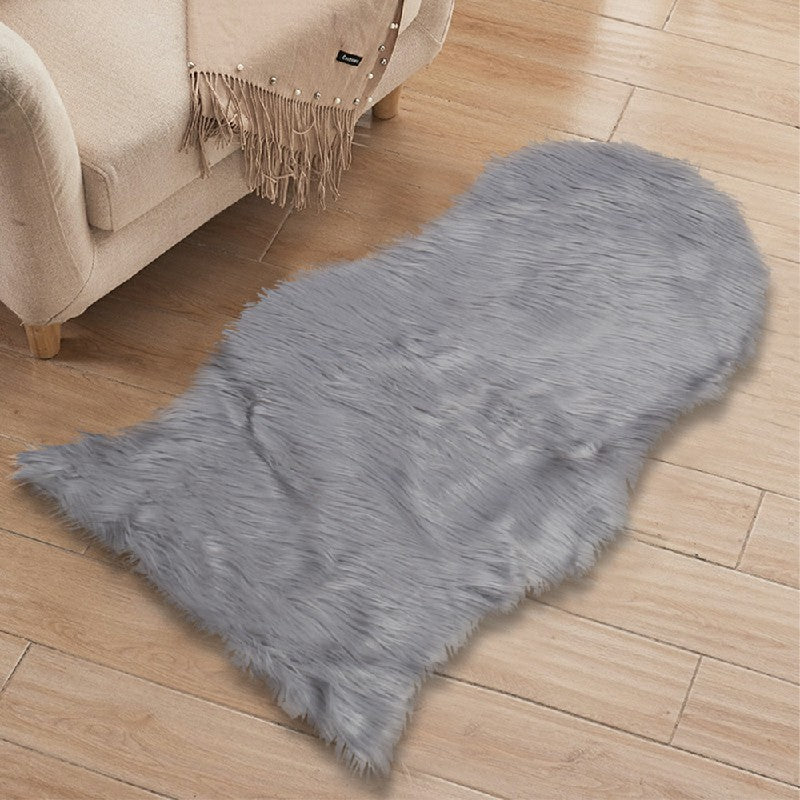 Large Faux Fur Sheepskin Rug Room Sofa Hairy Mat Fluffy Mat Shaggy Floor Carpet grey/white/white+grey