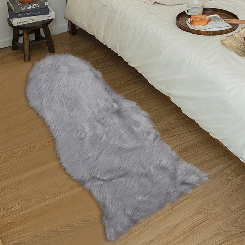 Large Faux Fur Sheepskin Rug Room Sofa Hairy Mat Fluffy Mat Shaggy Floor Carpet grey/white/white+grey