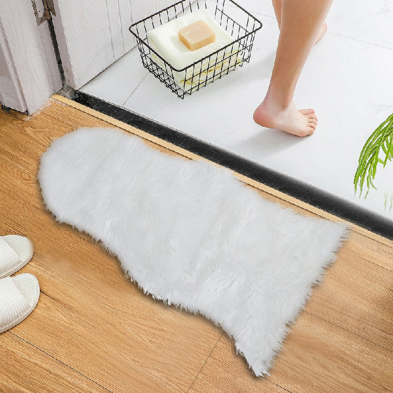 Large Faux Fur Sheepskin Rug Room Sofa Hairy Mat Fluffy Mat Shaggy Floor Carpet grey/white/white+grey