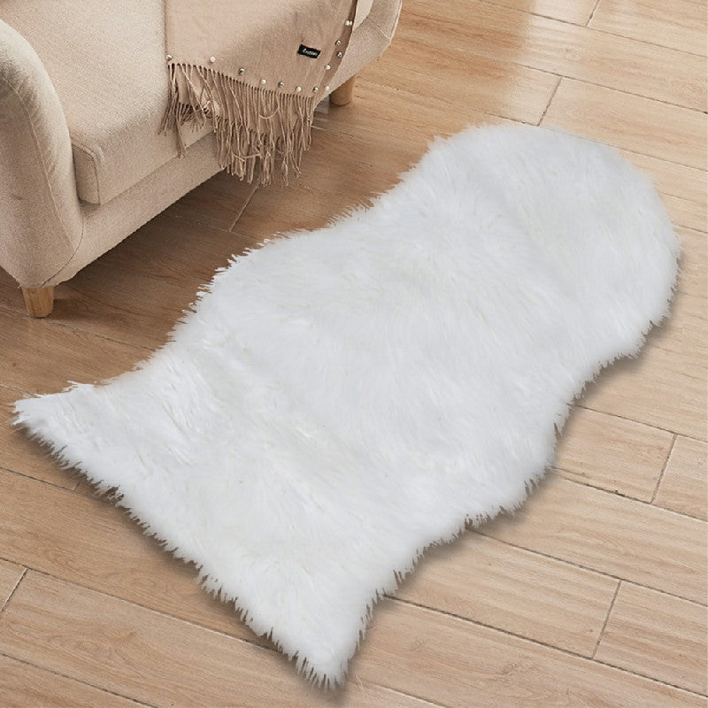 Large Faux Fur Sheepskin Rug Room Sofa Hairy Mat Fluffy Mat Shaggy Floor Carpet grey/white/white+grey